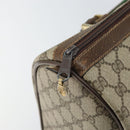 GUCCI GG Supreme Web Sherry Line Boston Bag PVC Beige 69 012 3842 Auth 159227-10