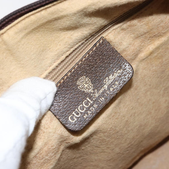 GUCCI GG Supreme Web Sherry Line Boston Bag PVC Beige 69 012 3842 Auth 159227