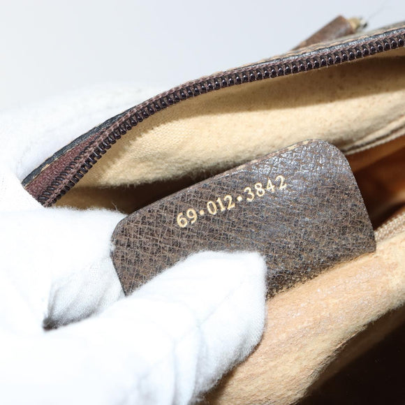 GUCCI GG Supreme Web Sherry Line Boston Bag PVC Beige 69 012 3842 Auth 159227