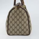 GUCCI GG Supreme Web Sherry Line Boston Bag PVC Beige 69 012 3842 Auth 159227-3
