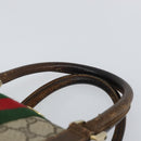 GUCCI GG Supreme Web Sherry Line Boston Bag PVC Beige 69 012 3842 Auth 159227-8