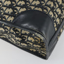 Christian Dior Trotter Canvas Hand Bag Navy Silver Auth 159228-17