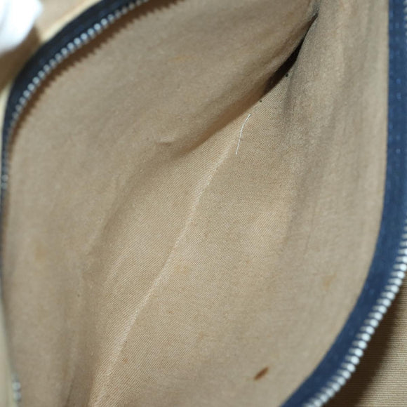 Christian Dior Trotter Canvas Hand Bag Navy Silver Auth 159228