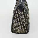Christian Dior Trotter Canvas Hand Bag Navy Silver Auth 159228-3