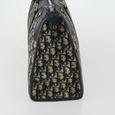 Christian Dior Trotter Canvas Hand Bag Navy Silver Auth 159228-4