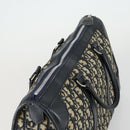 Christian Dior Trotter Canvas Hand Bag Navy Silver Auth 159228-6