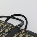 Christian Dior Trotter Canvas Hand Bag Navy Silver Auth 159228-14