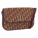 Christian Dior Trotter Canvas Shoulder Bag PVC Red Gold Auth 159229-1