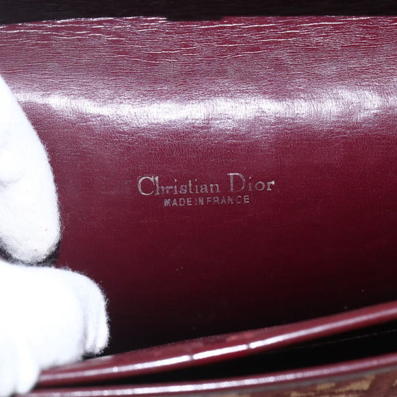 Christian Dior Trotter Canvas Shoulder Bag PVC Red Gold Auth 159229