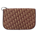 Christian Dior Trotter Canvas Shoulder Bag PVC Red Gold Auth 159229-2