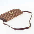 Christian Dior Trotter Canvas Shoulder Bag PVC Red Gold Auth 159229-7