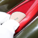 CELINE Hand Bag Suede Khaki Gold Auth 159231-23