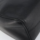 CELINE Circle Shoulder Bag Leather Black Gold Auth 159233-14