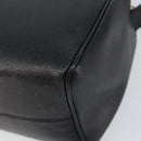 CELINE Circle Shoulder Bag Leather Black Gold Auth 159233-15
