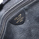 CELINE Circle Shoulder Bag Leather Black Gold Auth 159233-12