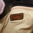 Salvatore Ferragamo Gancini Hand Bag Raffia Brown Gold Auth 159234V-20