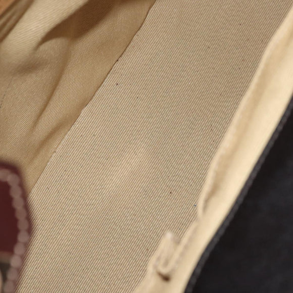 Salvatore Ferragamo Gancini Hand Bag Raffia Brown Gold Auth 159234V