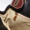 Salvatore Ferragamo Gancini Hand Bag Raffia Brown Gold Auth 159234V-23