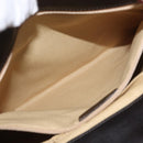 Salvatore Ferragamo Gancini Hand Bag Raffia Brown Gold Auth 159234V-24