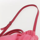 PRADA Hand Bag Nylon 2way Pink Gold Auth 159239-10