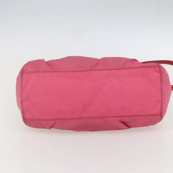 PRADA Hand Bag Nylon 2way Pink Gold Auth 159239