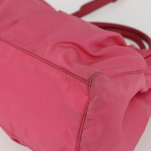 PRADA Hand Bag Nylon 2way Pink Gold Auth 159239