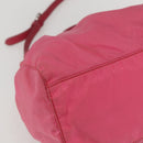 PRADA Hand Bag Nylon 2way Pink Gold Auth 159239-17