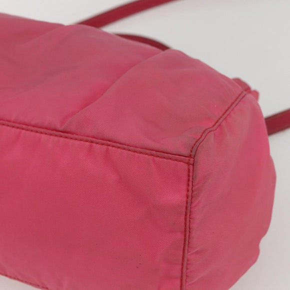 PRADA Hand Bag Nylon 2way Pink Gold Auth 159239