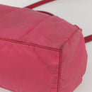 PRADA Hand Bag Nylon 2way Pink Gold Auth 159239-18
