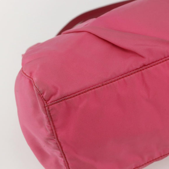 PRADA Hand Bag Nylon 2way Pink Gold Auth 159239