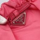 PRADA Hand Bag Nylon 2way Pink Gold Auth 159239-20