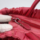 PRADA Hand Bag Nylon 2way Pink Gold Auth 159239-17