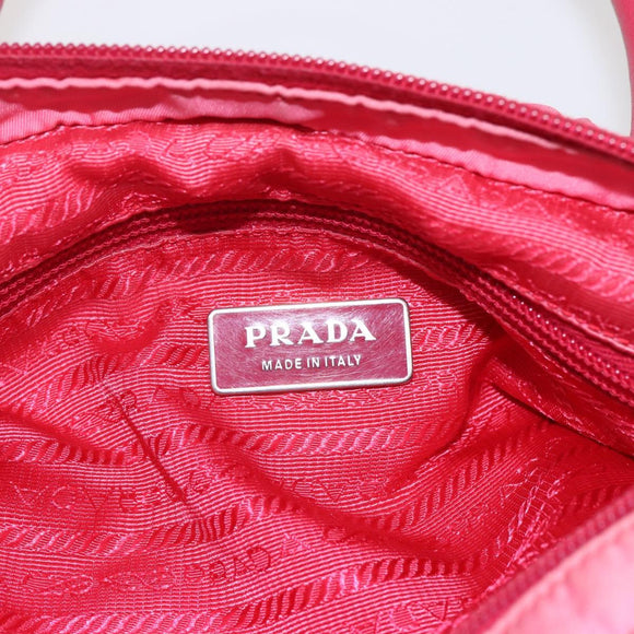 PRADA Hand Bag Nylon 2way Pink Gold Auth 159239