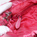 PRADA Hand Bag Nylon 2way Pink Gold Auth 159239-19