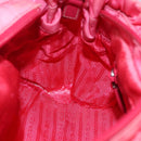 PRADA Hand Bag Nylon 2way Pink Gold Auth 159239-23