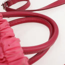 PRADA Hand Bag Nylon 2way Pink Gold Auth 159239-14
