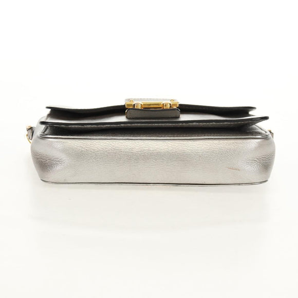 Miu Miu Kette Umhängetasche Leder Gold Silber Original 159240V