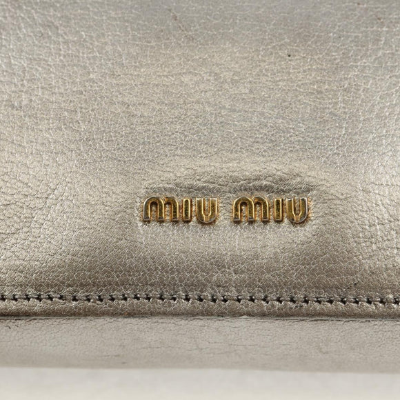 Miu Miu Kette Umhängetasche Leder Gold Silber Original 159240V