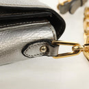 Miu Miu Kette Umhängetasche Leder Gold Silber Original 159240V-20