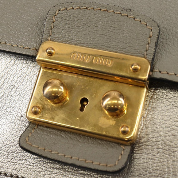 Miu Miu Kette Umhängetasche Leder Gold Silber Original 159240V