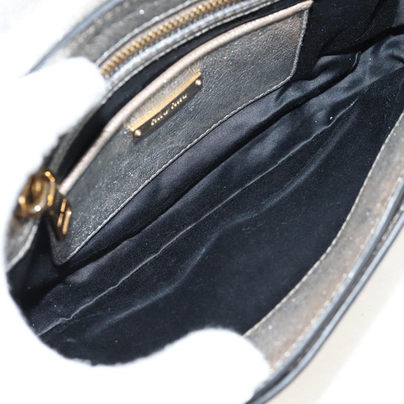 Miu Miu Kette Umhängetasche Leder Gold Silber Original 159240V