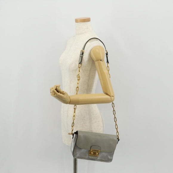 Miu Miu Kette Umhängetasche Leder Gold Silber Original 159240V