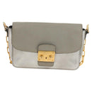 Miu Miu Kette Umhängetasche Leder Gold Silber Original 159240V-13