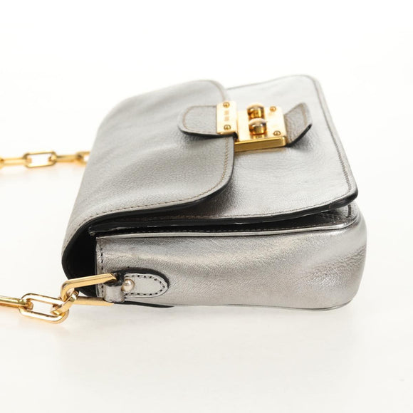 Miu Miu Kette Umhängetasche Leder Gold Silber Original 159240V