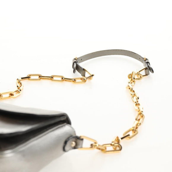 Miu Miu Kette Umhängetasche Leder Gold Silber Original 159240V