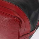 LOUIS VUITTON Epi Noe Shoulder Bag Bicolor Black Red M44017 LV Auth 159254-16