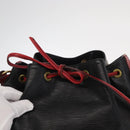 LOUIS VUITTON Epi Noe Shoulder Bag Bicolor Black Red M44017 LV Auth 159254-10