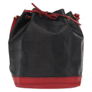 LOUIS VUITTON Epi Noe Shoulder Bag Bicolor Black Red M44017 LV Auth 159254-13