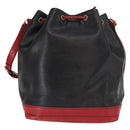 LOUIS VUITTON Epi Noe Shoulder Bag Bicolor Black Red M44017 LV Auth 159254-2