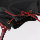 LOUIS VUITTON Epi Noe Shoulder Bag Bicolor Black Red M44017 LV Auth 159254-6
